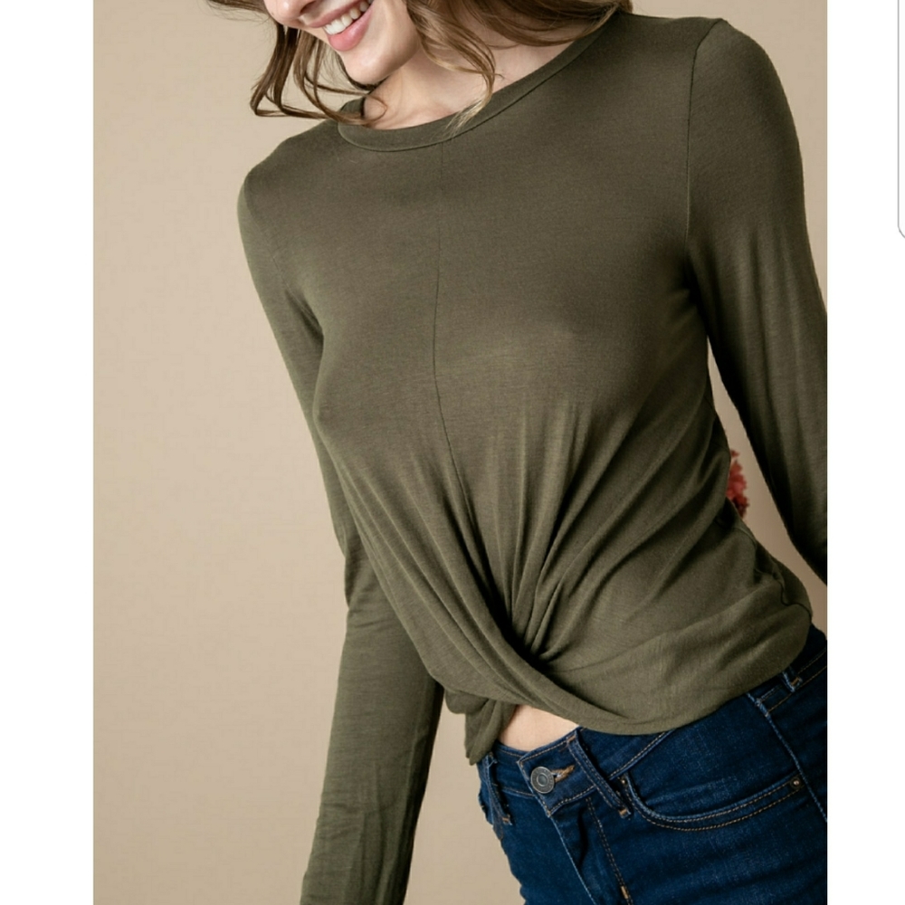 ❤ Olive Green top